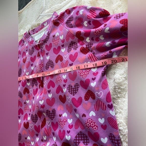 Adult size Pink Heart Pattern Onesie footed Pajamas size medium - Picture 9 of 15